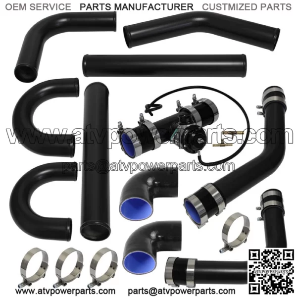 2.5" 63mm Universal Intercooler Pipe Piping Kit + BOV Turbo Blow Off Valve Kit