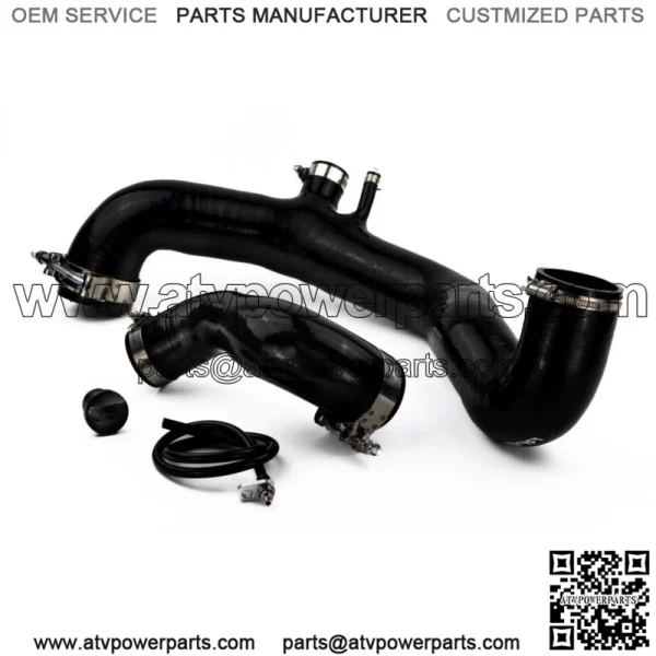 SxS Can Am Maverick X3 R Turbo BLACK Silicone Charge Tubes 2017-2019