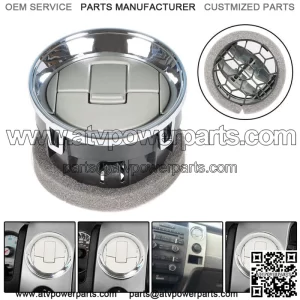 Dash Chrome Louver Air Vent Louvre AC Heater Interior For Ford F150 2009-2014