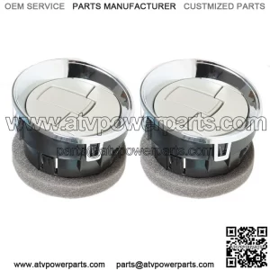 2 Pcs Air Vent Louvre AC Heater Interior For Ford F150 09-14 Dash Chrome Louvers