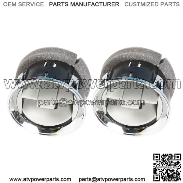 2 Pcs Air Vent Louvre AC Heater Interior For Ford F150 09-14 Dash Chrome Louvers - Image 2