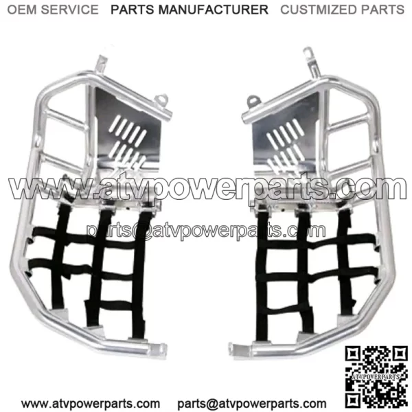 Aluminum Foot Peg Nerf Bars Yamaha 700 700R 2006-2024 Black Webbing For: More than one vehicle