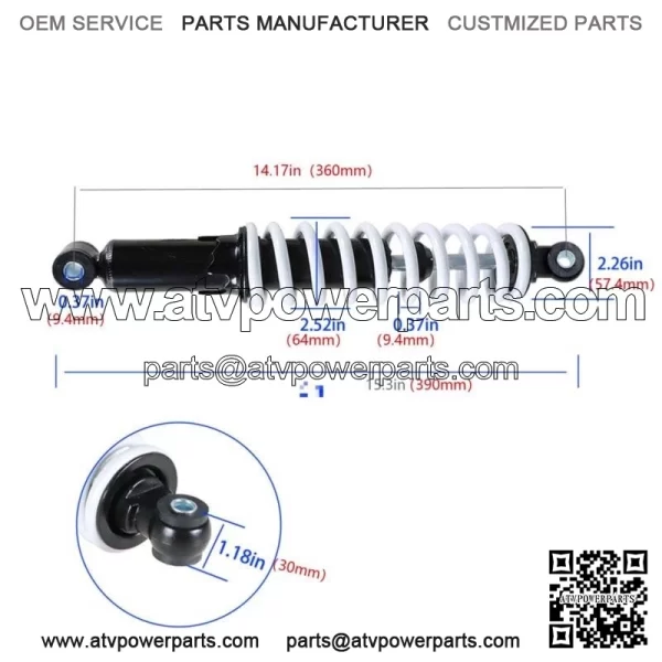 14" 360mm Rear Shock Absorber For ATV Quad Buggy Pit Dirt Bike 110cc 125cc 150cc - Image 3
