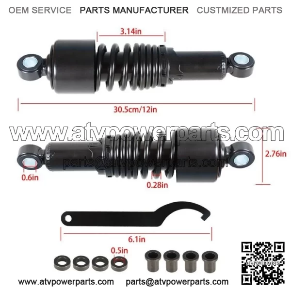 10.5" 267mm Black Rear Shocks Fit For 2004 - 2012 Sportster 1200 Custom 883 - Image 3