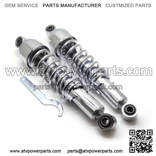 13" Chrome Harley Touring Rear Shock - With Adjustment Wrench - Image 2