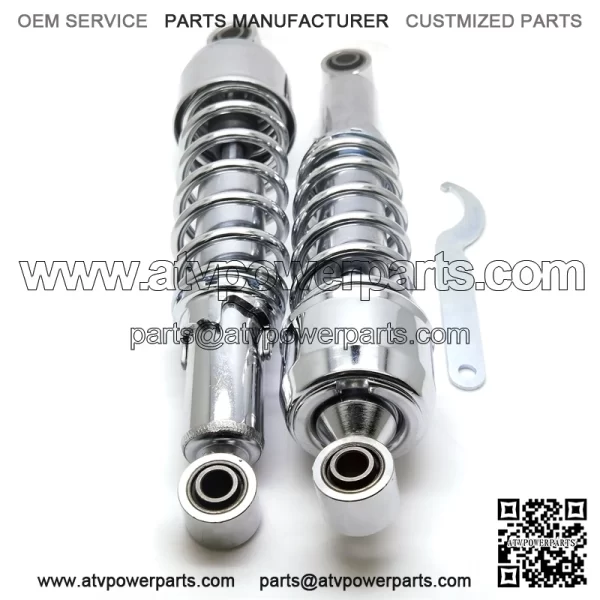 13" Chrome Harley Touring Rear Shock - With Adjustment Wrench - Image 4