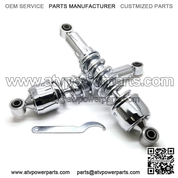 13" Chrome Harley Touring Rear Shock - With Adjustment Wrench - Image 5