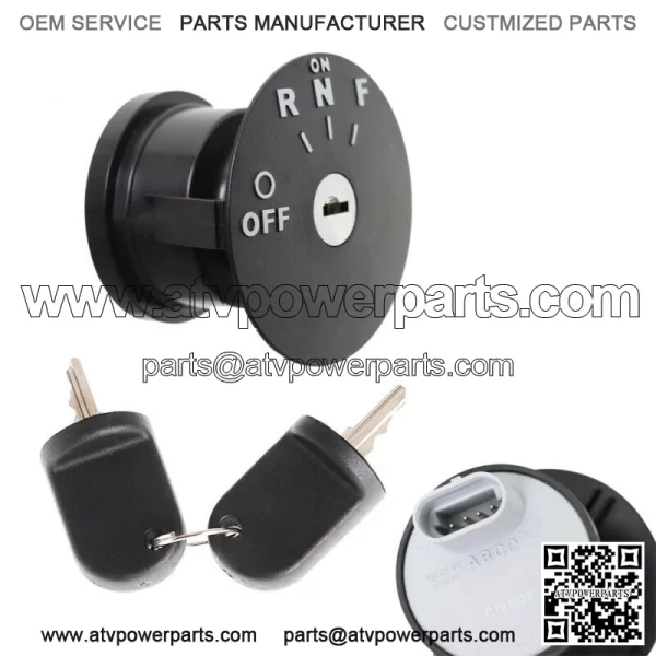 Ignition Key Switch & 2 Keys for 48V RXV EZGO Electric Golf Cart 2008 & Up - Image 2