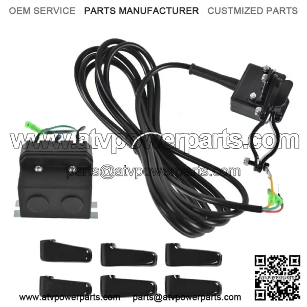 ATV 12V 250A Starter Solenoid Relay Contactor & Winch Rocker Thumb Switch Kit - Image 4