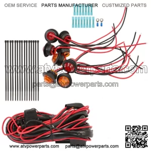 For SXS Kawasaki Mule Teryx 4 Street Legal LED Rocker Switch Turn Signal Kit