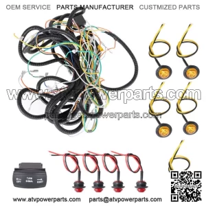 ATV Universal Rocker Switch Turn Signal Kit For Polaris Ranger General RZR UTV