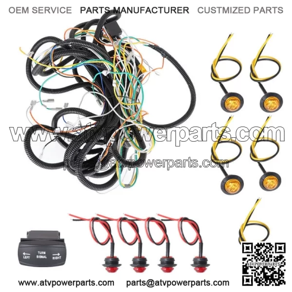 ATV Universal Rocker Switch Turn Signal Kit For Polaris Ranger General RZR UTV