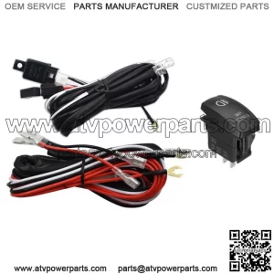 Universal Red LED Fog Light Wiring Harness Fuse Laser Rocker Switch Relay 12V