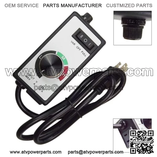 For Router Fan Variable Speed Controller Electric Motor Rheostat AC 120V Newest