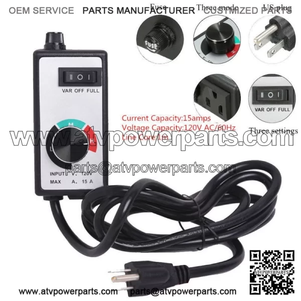 For Router Fan Variable Speed Controller Electric Motor Rheostat AC 120V Newest - Image 2