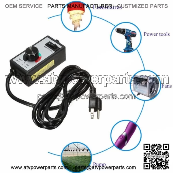 For Router Fan Variable Speed Controller Electric Motor Rheostat AC 120V Newest - Image 3