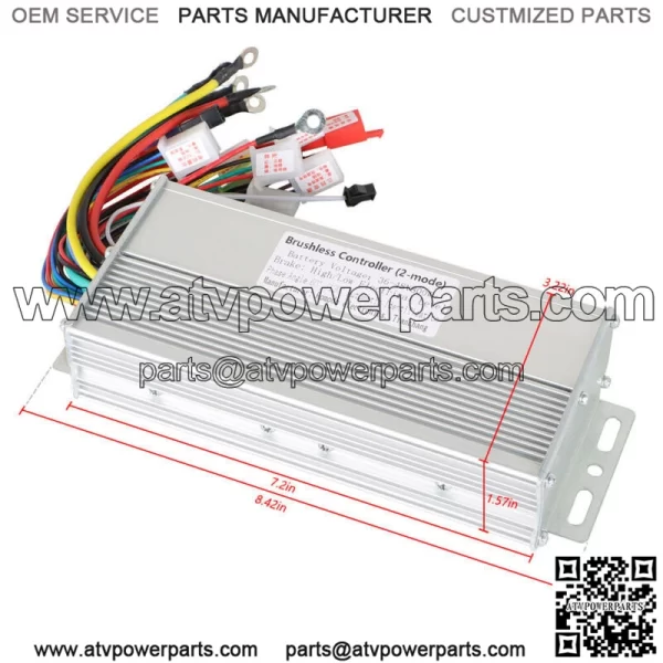 36- 48V 800W DC Motor Speed Controller Scooter Electric Bicycle E-bike Brushless - Image 4