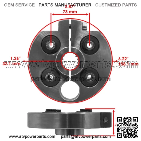1662142 166-2142 Group Shaft Hub Assembly For Caterpillar Backhoe Loader - Image 2