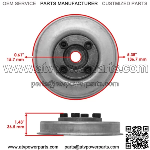 7600142YP Driven Hub & Cup for Snapper Murray 2813523 281123 422023BVE - Image 2