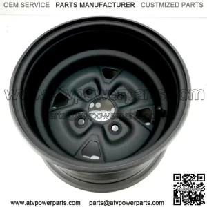 Steel rims 12x7 4/110 2+5 (-41) black mat