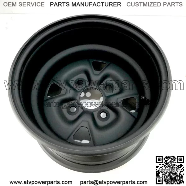 Steel rims 12x7 4/110 2+5 (-41) black mat