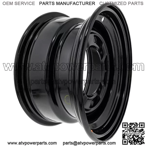 Polaris 1523451-067 Black Front Wheel Rim 12x6 Ranger Sportsman EV 500 570 700 - Image 4