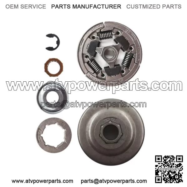 Fit For 036 MS360 Chainsaw 3/8"-7T Clutch Drum Rim Sprocket Bearing Kit - Image 2