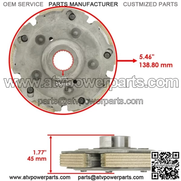 Clutch Housing Drum Primary Sheave fits Yamaha Kodiak 450 YFM450FA 2006 2018-20 - Image 5