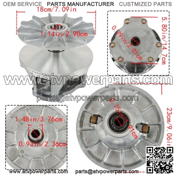 Fit for Polaris Ranger 500 1998-2013 NEW EBS PRIMARY & SECONDARY CLUTCH (For: Polaris) - Image 2