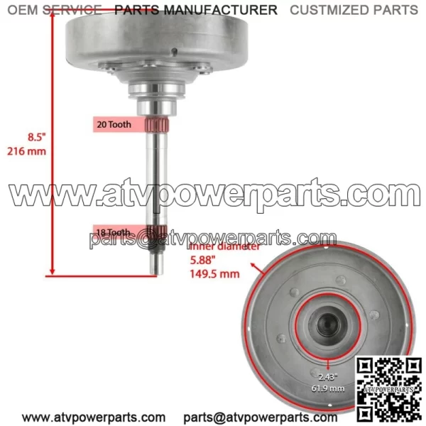 Wet Clutch Centrifugal Drum Housing fits Yamaha Rhino 700 YXR700F 2008 2009-2012(For: Yamaha Rhino 700) - Image 2