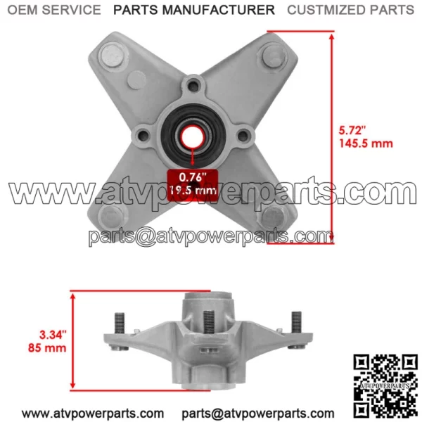 Front Wheel Hub For Yamaha Blaster 200 YFS200 2003-06 / Raptor 350 YFM350 04-07 (For: Yamaha YFS200) - Image 2