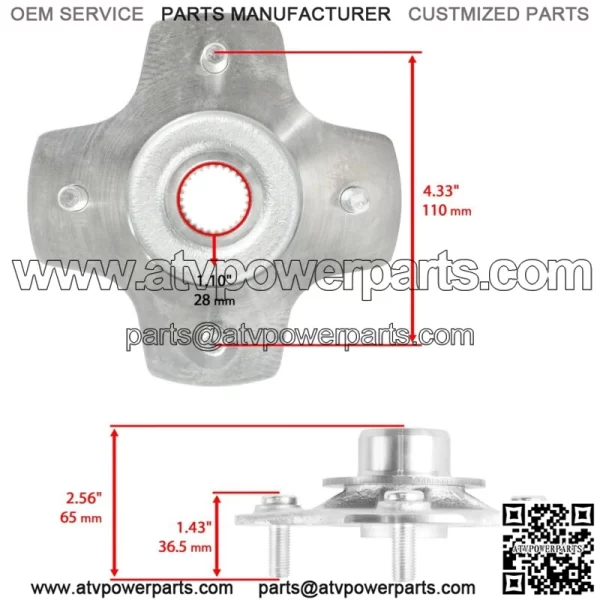 Rear Axle Right Wheel Hub fits Honda 42610-HR0-F00 - Image 2