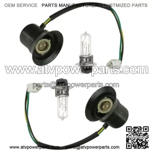 2X Headlight Socket & Bulb For Yamaha RHINO 660 YXR660F 4X4 2006