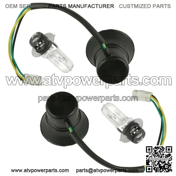 2X Headlight Socket & Bulb For Yamaha RHINO 660 YXR660F 4X4 2006 - Image 4