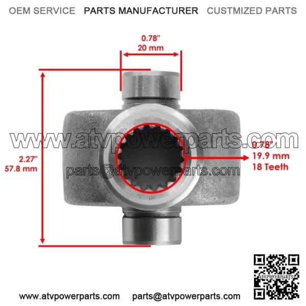 2x Front Drive Shaft Yoke with U-Joint for Yamaha Grizzly 450 YFM450 YFM45F 2007 (For: 2006 Yamaha Rhino 660) - Image 2