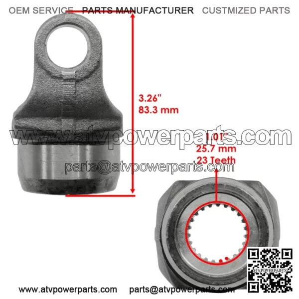 2x Front Drive Shaft Yoke with U-Joint for Yamaha Grizzly 450 YFM450 YFM45F 2007 (For: 2006 Yamaha Rhino 660) - Image 3