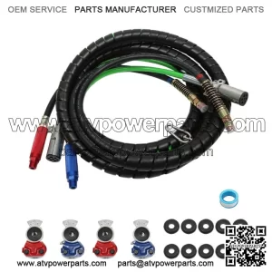 3-in-1 Wrap Set Air Line Hose Assemblies & 4 Air Hose Coupling Connector??15Feet??