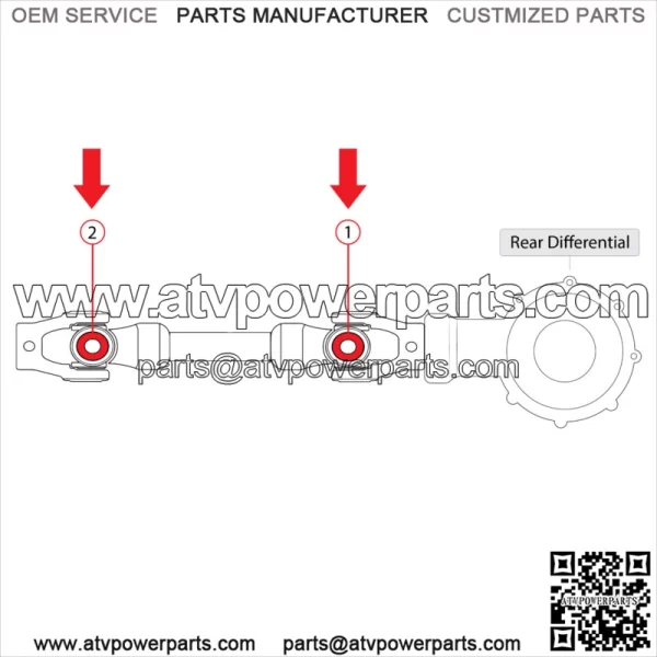 U-Joint for Can-Am Outlander / Max 450 500 570 650 850 1000 2015-2023 /715900278 - Image 3