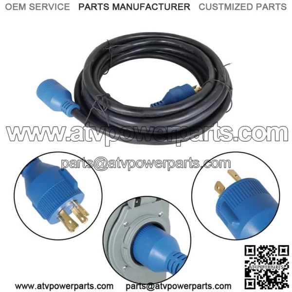 25FT 30Amp Generator Cord 14-30P to L14-30R Power Inlet Box Waterproof Combo - Image 4