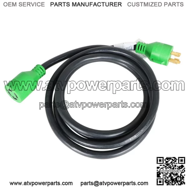 Generator Extension Cord 10 Ft 4 Prong Power Cable 10 4 30 Amp Adapter Plug - Image 2