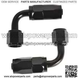 2Pcs 6AN 8AN 10AN Swivel Oil/Fuel/Air/Gas Line Hose End Fitting Elbow 90 Degree