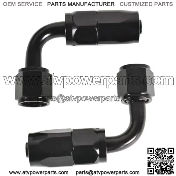 2Pcs 6AN 8AN 10AN Swivel Oil/Fuel/Air/Gas Line Hose End Fitting Elbow 90 Degree