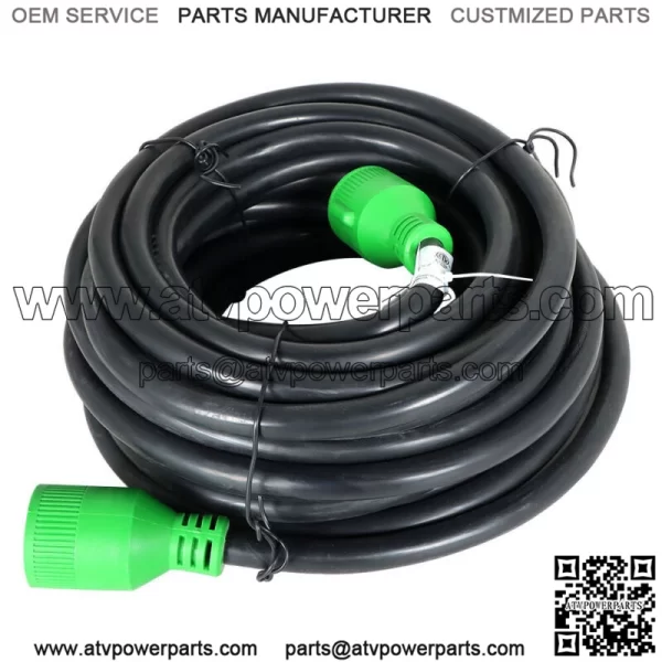 Generator Extension Cord 50 Ft 4 Prong Power Cable 10 4 30 Amp Adapter Plug - Image 2