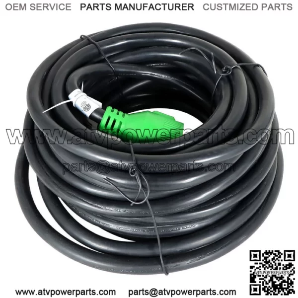Generator Extension Cord 50 Ft 4 Prong Power Cable 10 4 30 Amp Adapter Plug - Image 3