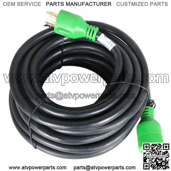 Generator Extension Cord 50 Ft 4 Prong Power Cable 10 4 30 Amp Adapter Plug - Image 5