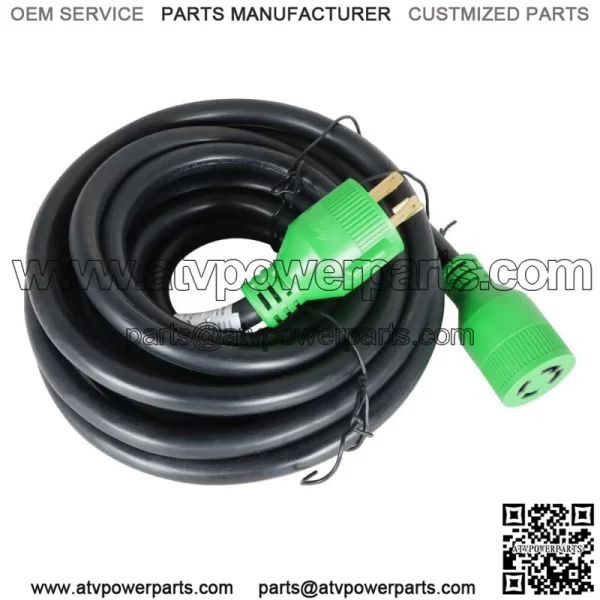 Generator Extension Cord 25 Ft 4 Prong Power Cable 10 4 30 Amp Adapter Plug - Image 5