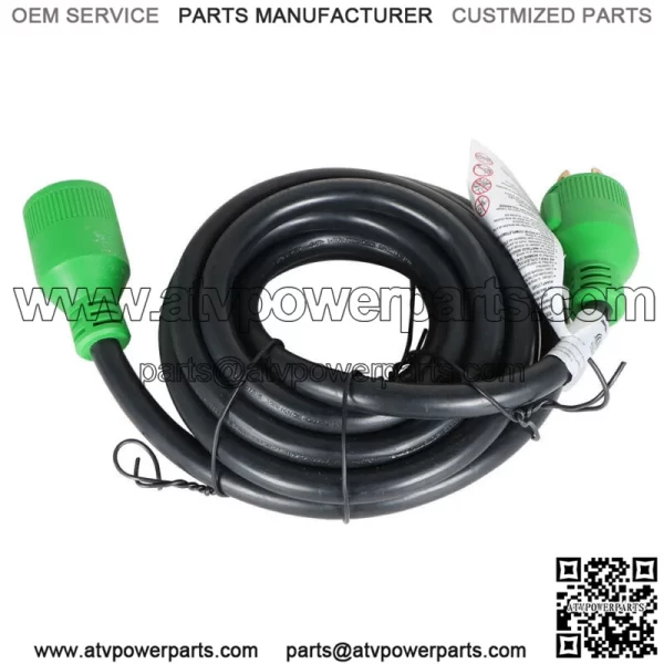 Generator Extension Cord 15 Ft 4 Prong Power Cable 10 4 30 Amp Adapter Plug - Image 2