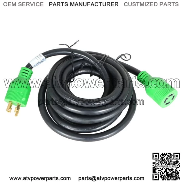Generator Extension Cord 15 Ft 4 Prong Power Cable 10 4 30 Amp Adapter Plug - Image 5