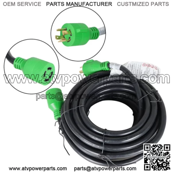Generator Extension Cord 100 Ft 4 Prong Power Cable 10 4 30 Amp Adapter Plug - Image 4