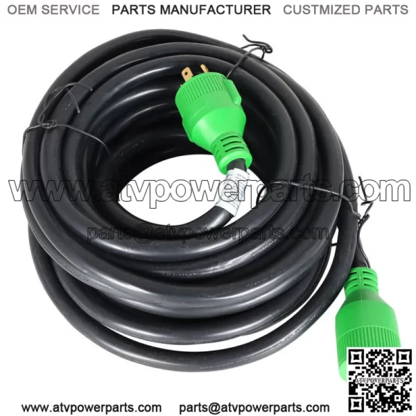 Generator Extension Cord 100 Ft 4 Prong Power Cable 10 4 30 Amp Adapter Plug - Image 5